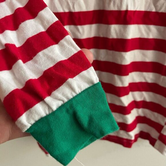 Shelry Red Stripe Christmas Pajama Set 12 Years Long Sleeve Pants Holiday Green - Picture 3 of 10